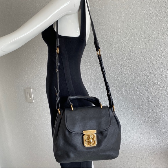 Chloe black leather Elsie flap 2 way bag - Picture 7 of 15